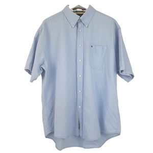 Tommy Hilfiger Linen Blend Shirt Size XL in Blue
